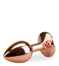 Load image into Gallery viewer, Rosebud rose gold butt plug size S 50g